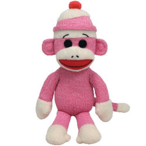 NWT TY Pink Beanie Buddy Socks the Sock Monkey 🙈 - Picture 1 of 13